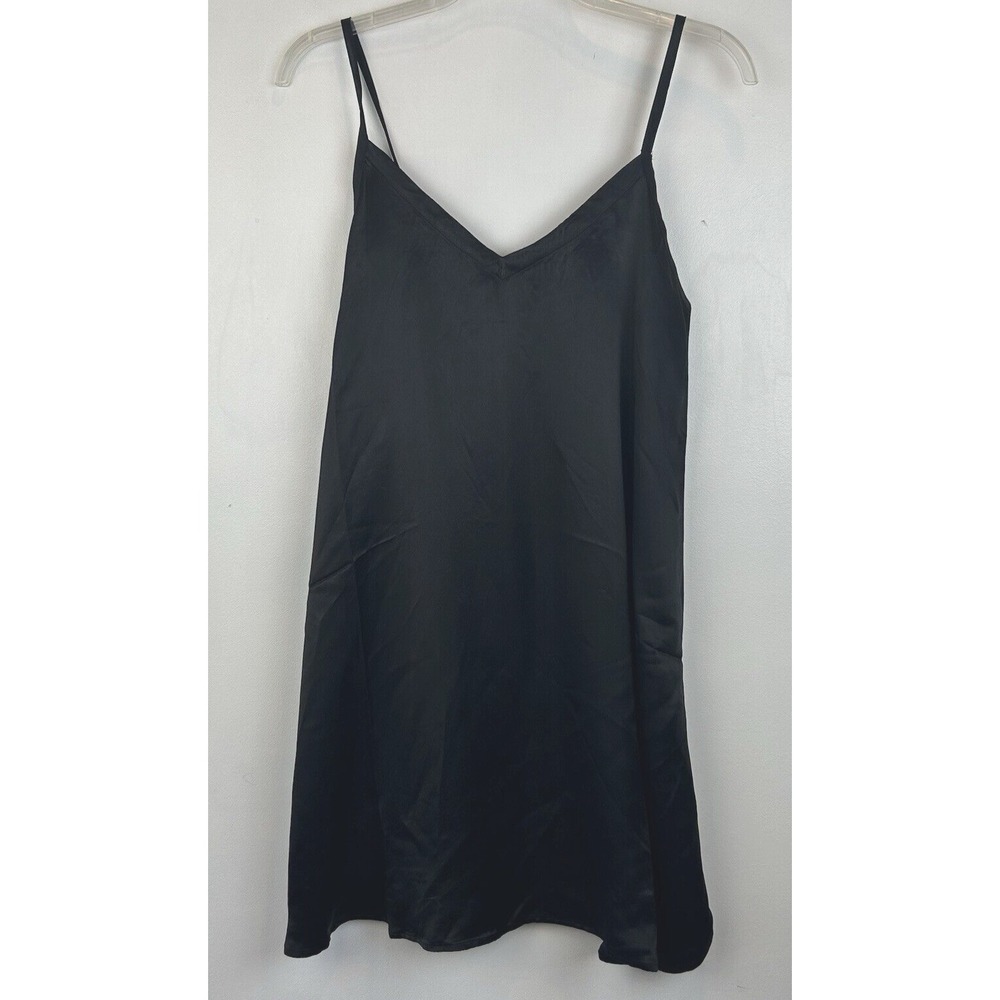 Athleta Slip Dress Womens Small Black Oversized Whimsigoth Coquette Fairy Grunge